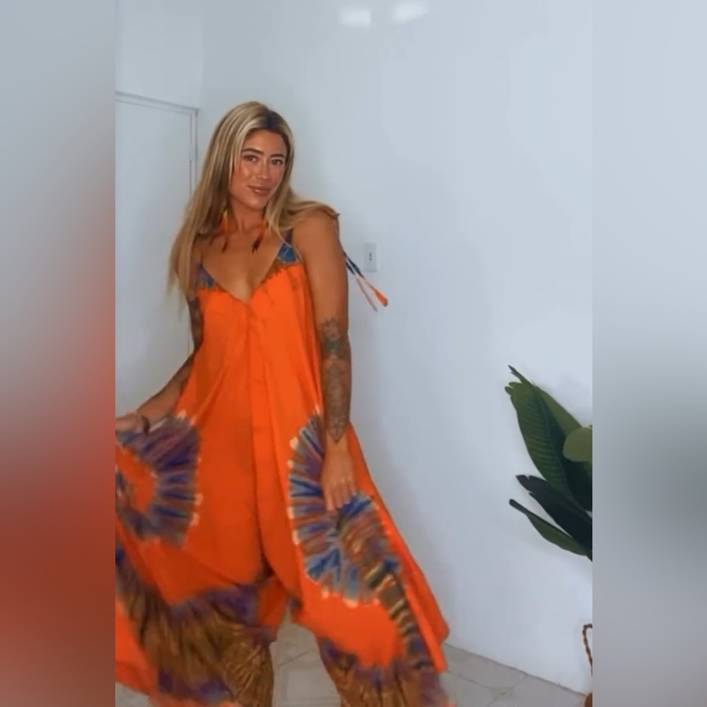 Orange Tie dye jumper